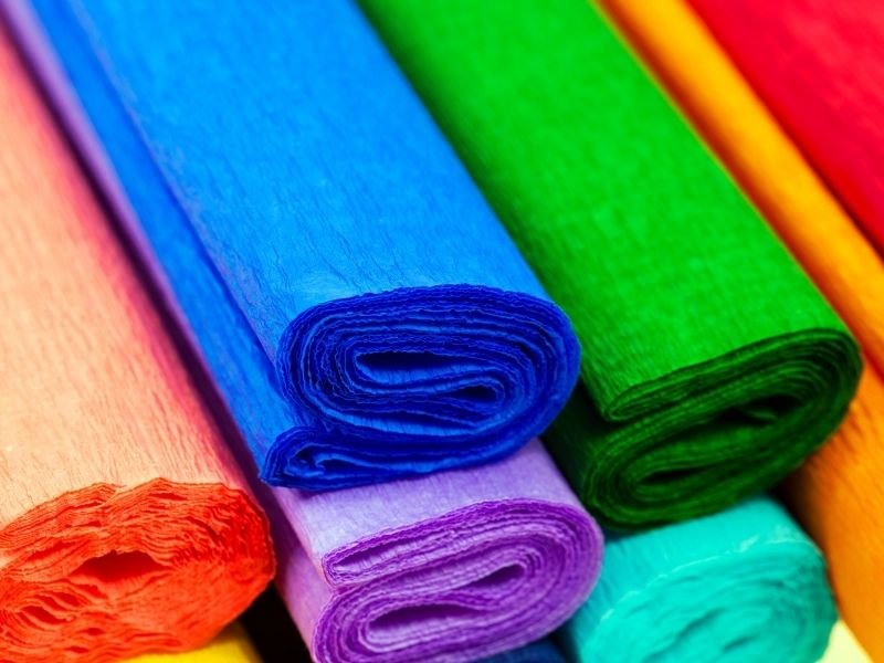 ideal para manualidades creativas surtido / cintas de colores para crepé Gimboo color pastel 10 rollos de papel crepé 50 x 200 cm colores surtidos 1 paquete 